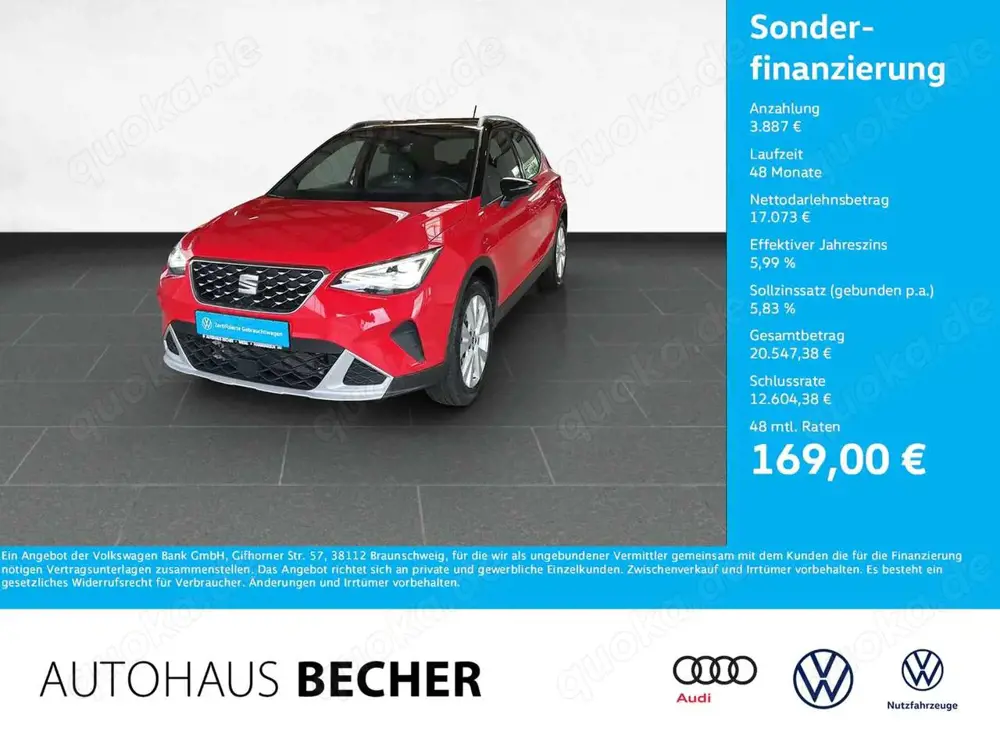 SEAT Arona Xperience 1.0 TSI DSG /AHK/Navi/LED/Sitzhz