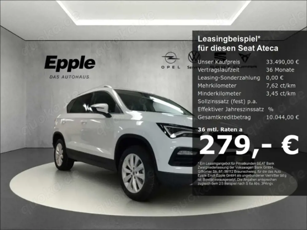 SEAT Ateca Road Edition 1.5 TSI 110 kW (150 PS) 7-Gang DSG Al