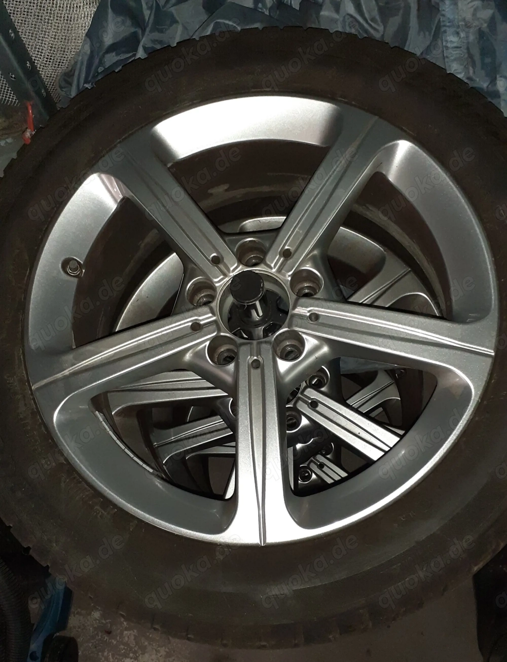 4 Alufelgen: 6,5  x  17  -  ET44  -  LK  5x112 mit Winterreifen