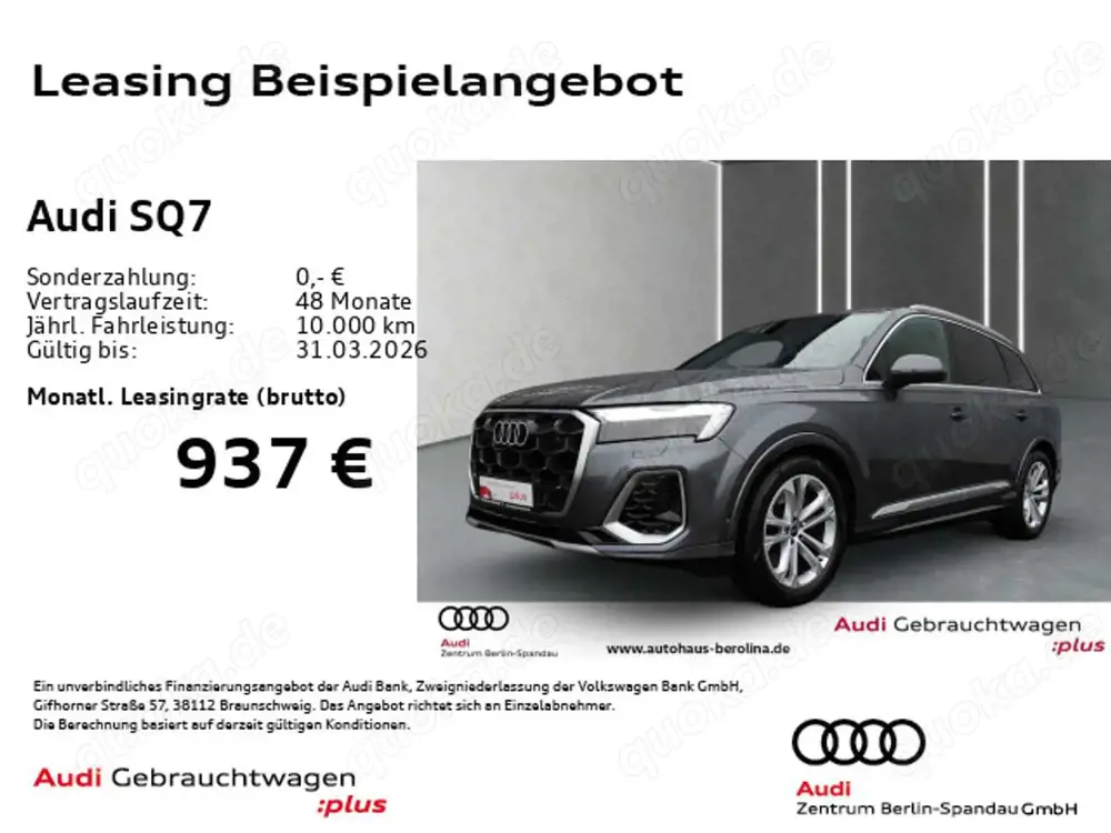 Audi SQ7 *HD-MATRIX*BO*AHK*360°*Assist+*