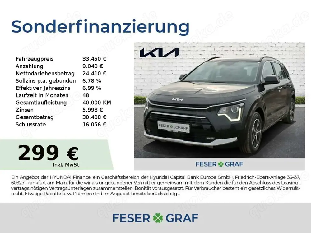 Kia Niro 1.6 Plug-In Hybrid DCT Vision Komfort-Paket