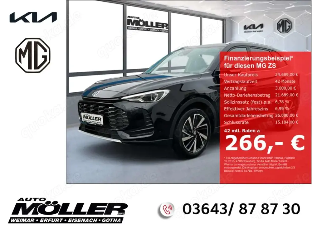 MG ZS Hybrid+ Luxury MY25 360°Kam. el. Sitz Leder Kamera