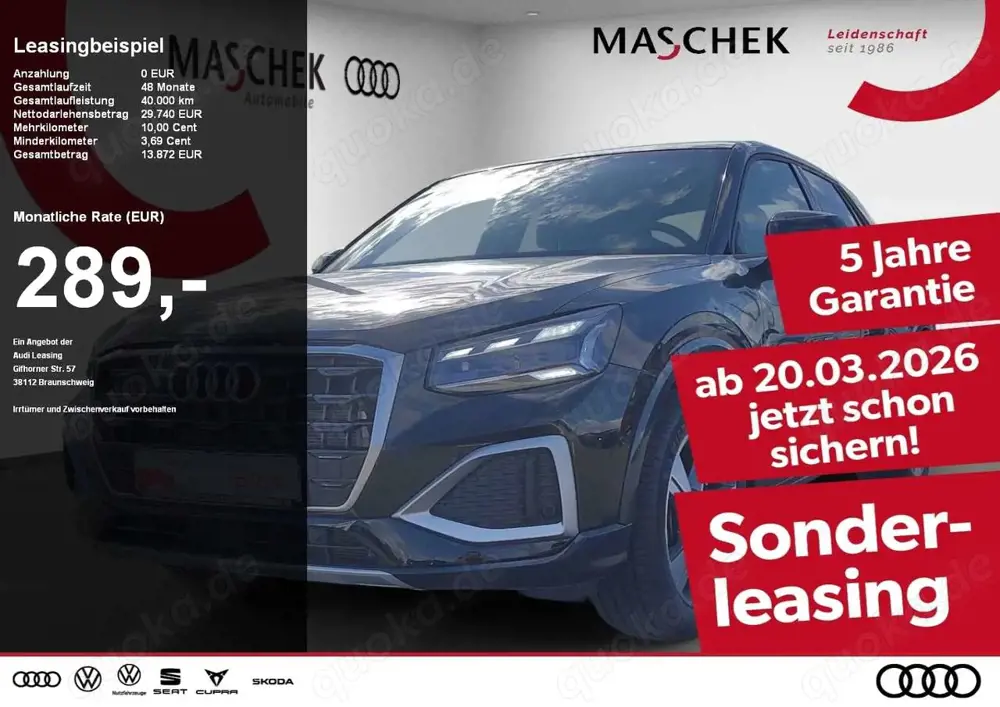 Audi Q2 Advanced 30 TFSI Matrix Naviplus AHK Pano VC Sitzh
