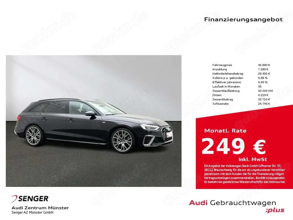 Audi A4 Avant 50 TDI S line quattro MMI Matrix