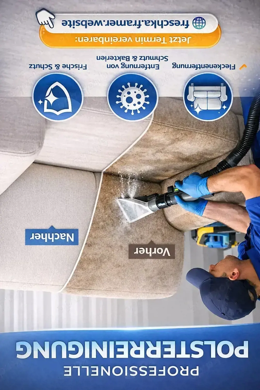 Tiefenreinigung von Polstermöbeln   Entfernung von Flecken, Gerüchen und Urinspuren