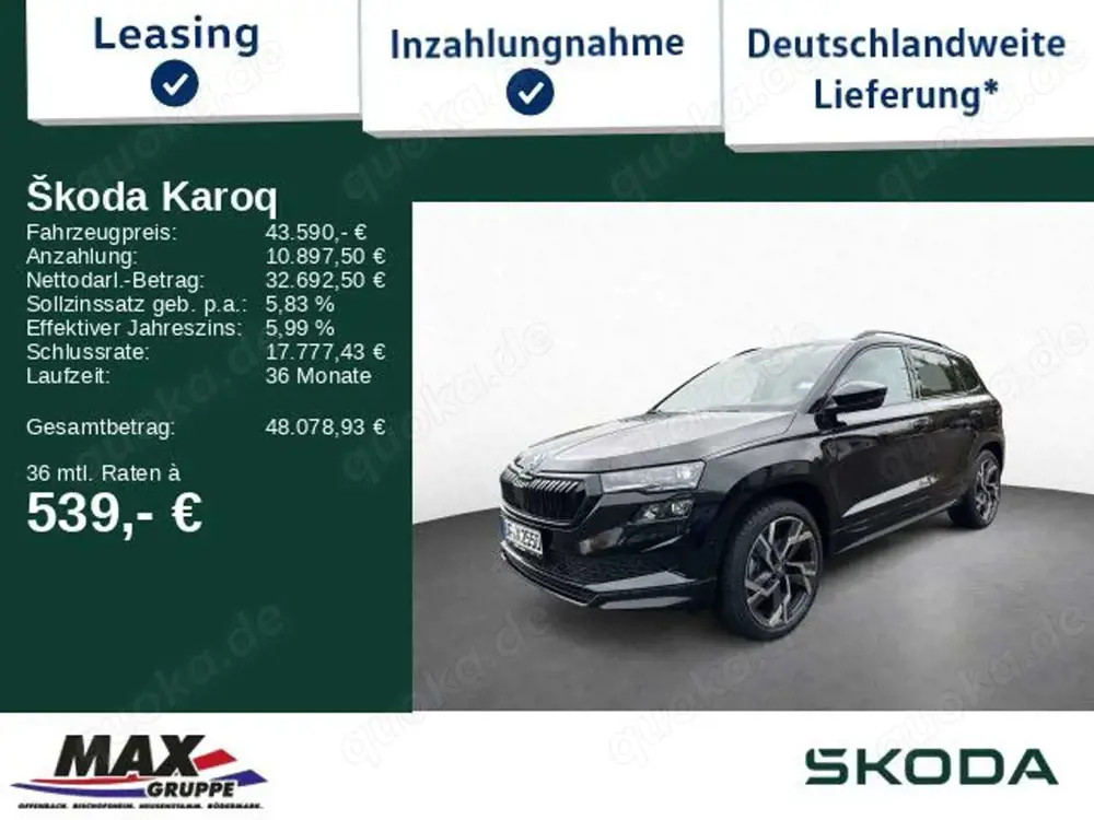 Skoda Karoq Sportline 4x4 2.0TDI 110kW 360°KAM*AHK*ACC