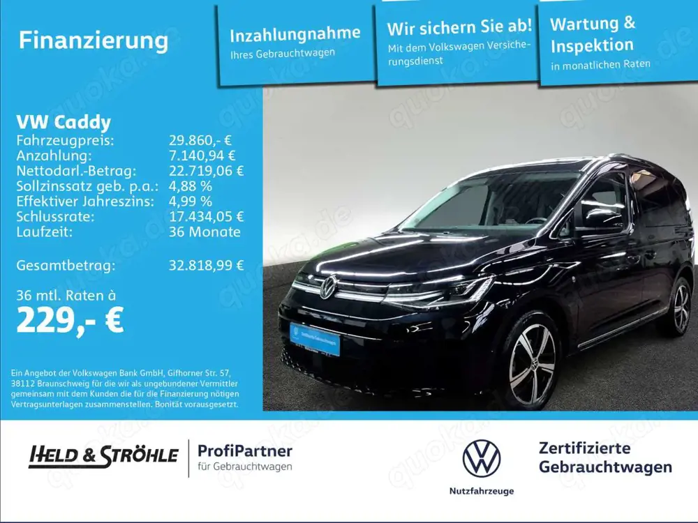 Volkswagen Caddy Dark Label 2.0 TDI 17 LED NAVI PANO R-KAM
