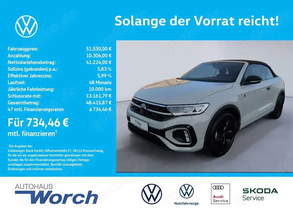 Volkswagen T-Roc Cabrio Edition Karmann 1.5 TSI DSG LEDER