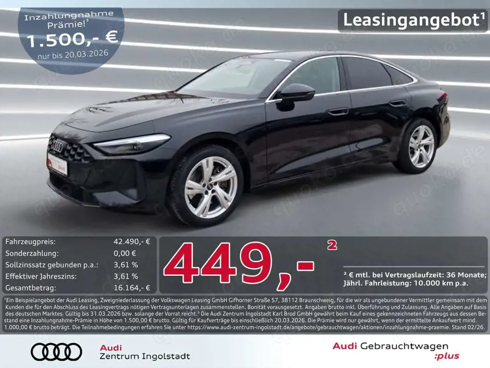 Audi A5 Limousine TDI LED NAVI ACC Kamera Leder 18"