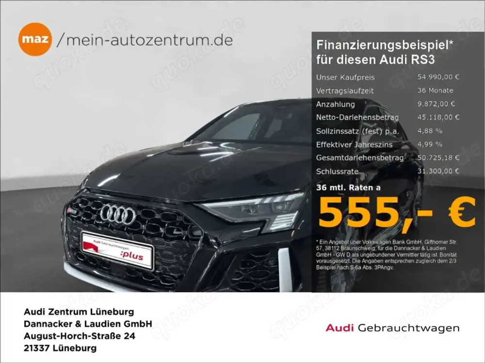 Audi RS3 Sportback 2.5 TFSI quattro Alu MatrixLED ACC Pano