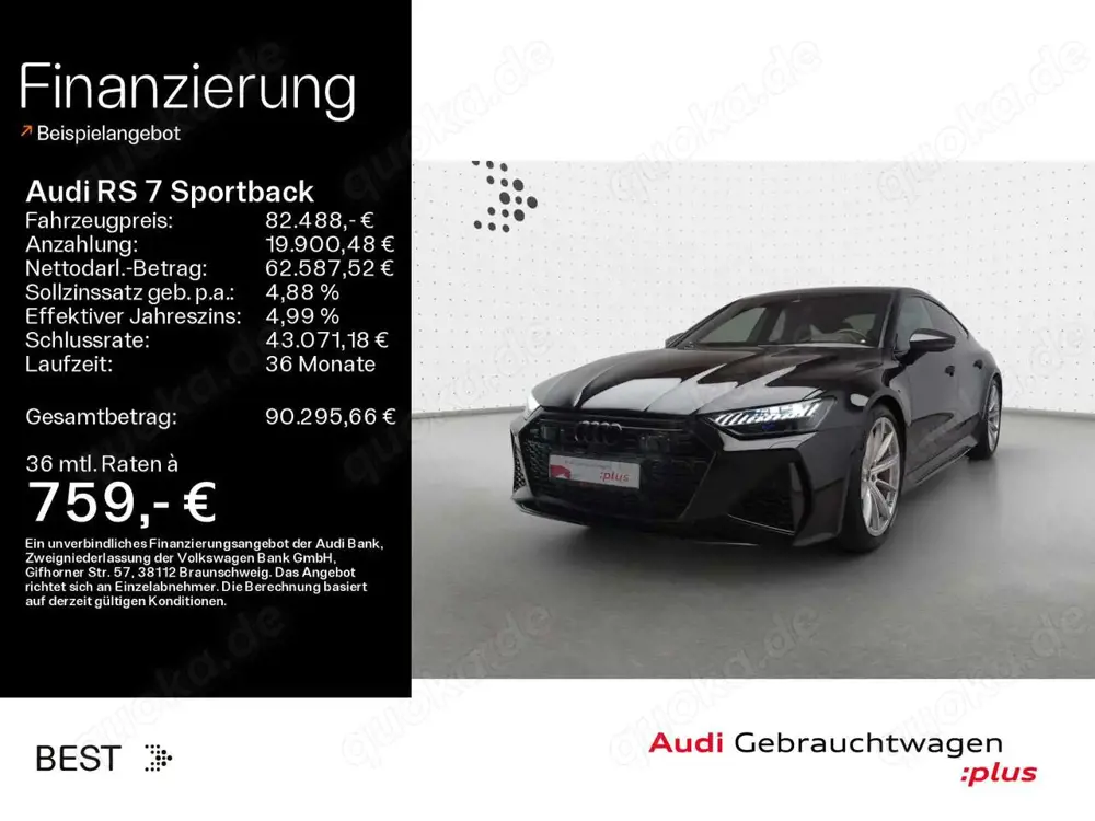 Audi RS7 Pano*HUD*RS-Dynamik*Night*BO