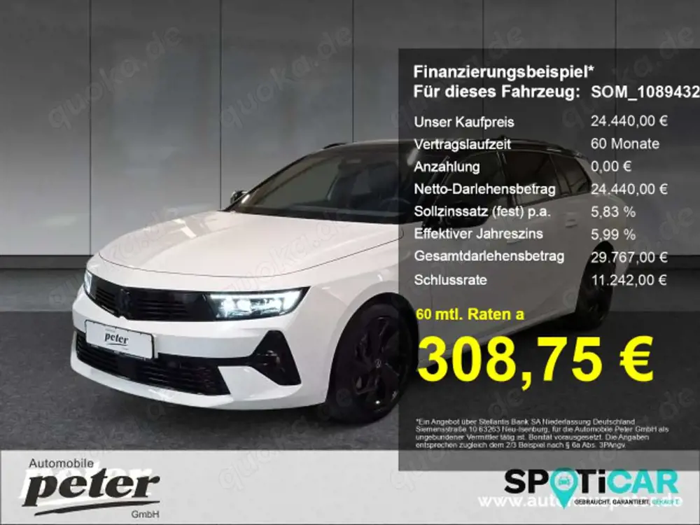 Opel Astra Astra L ST GS Klimaautomatik Sitzheizung Schiebedach (MW)