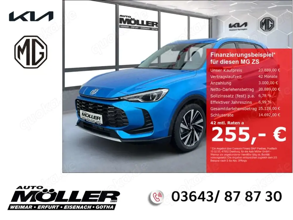 MG ZS Hybrid+ Luxury 360°Kam. el. Sitz Leder Kamera LED