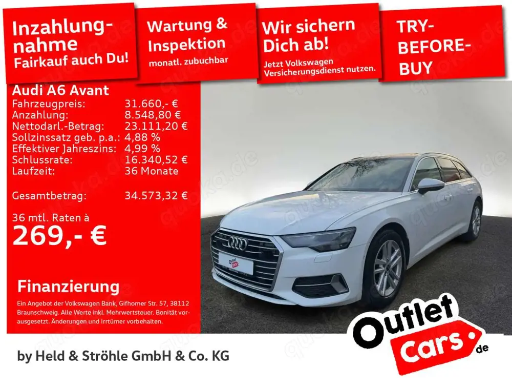 Audi A6 sport 40 TDI ACC AHK LED NAVI+ PANO SHZ