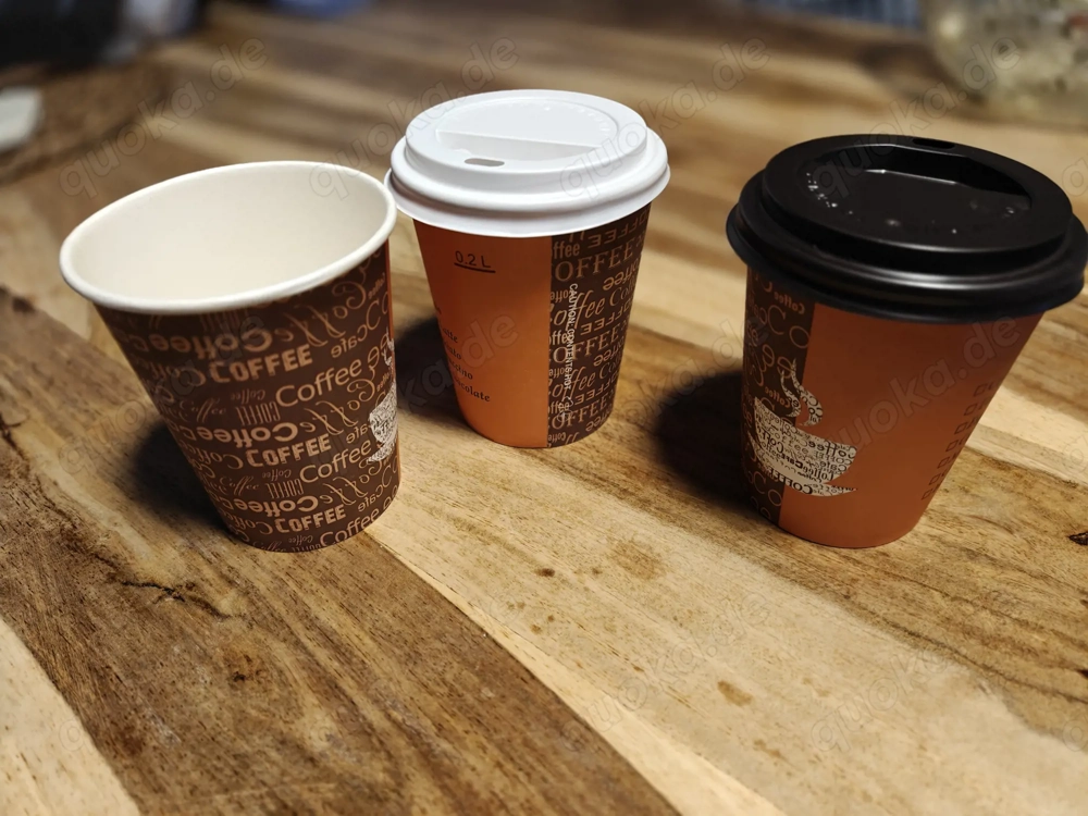 Premium Coffee-to-Go Set: 2000 Becher + Deckel