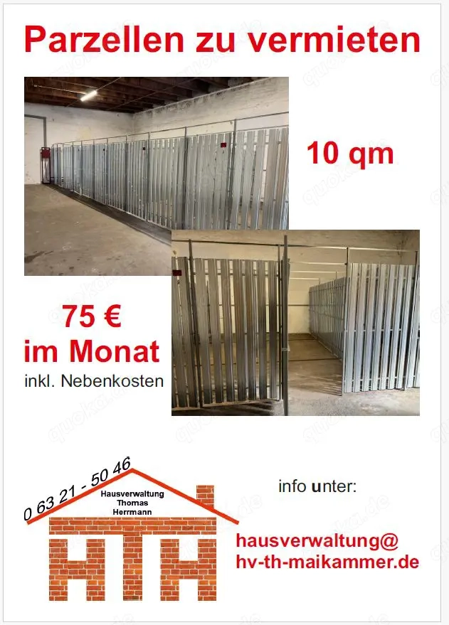 Lagerräume   Abstellräume   je 10 m2   Zugang 7 Tage   24 h