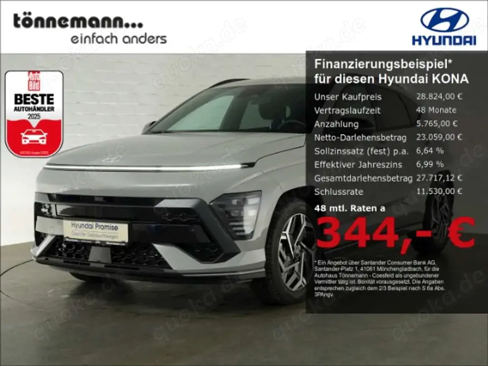 Hyundai KONA T-GDI N-LINE DCT+VOLL LED+NAVI+RÜCKFAHRKAMERA+BOSE
