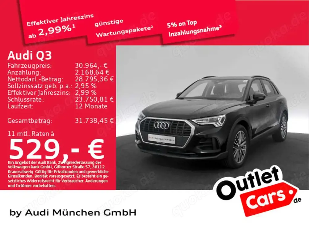 Audi Q3 45 TFSI e S tronic Pano/ACC/Virtual+
