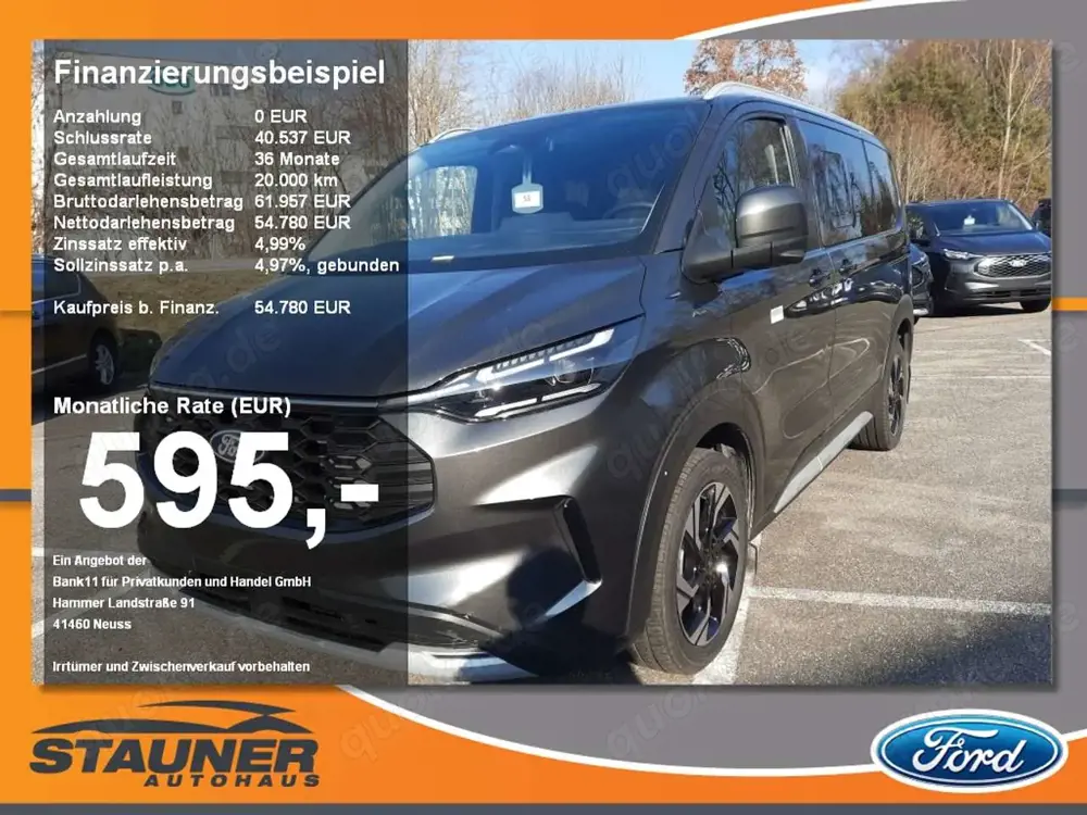 Ford Tourneo Custom 2.0l 320 L1 Active 0% FIN