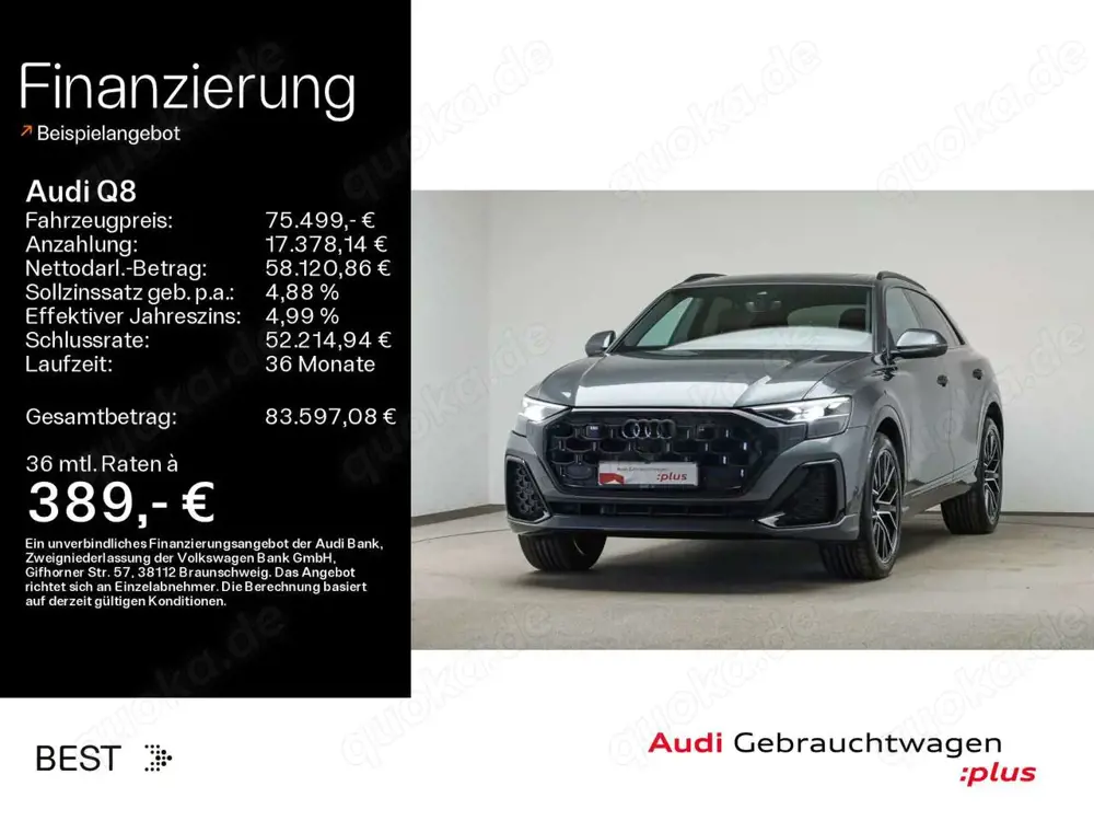 Audi Q8 50 TDI quattro S-LINE*PANO*HUD*AHK*OPTIK-PAKE