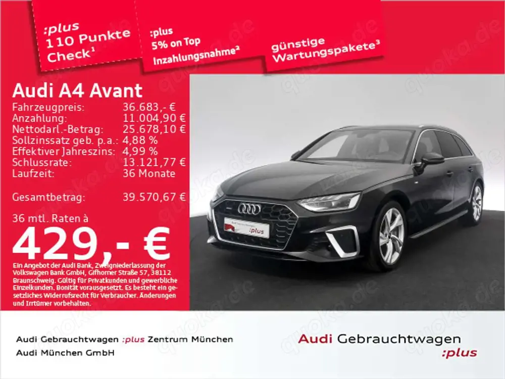 Audi A4 40 TFSI qu. 2x S line Matrix/Navi+/Virt