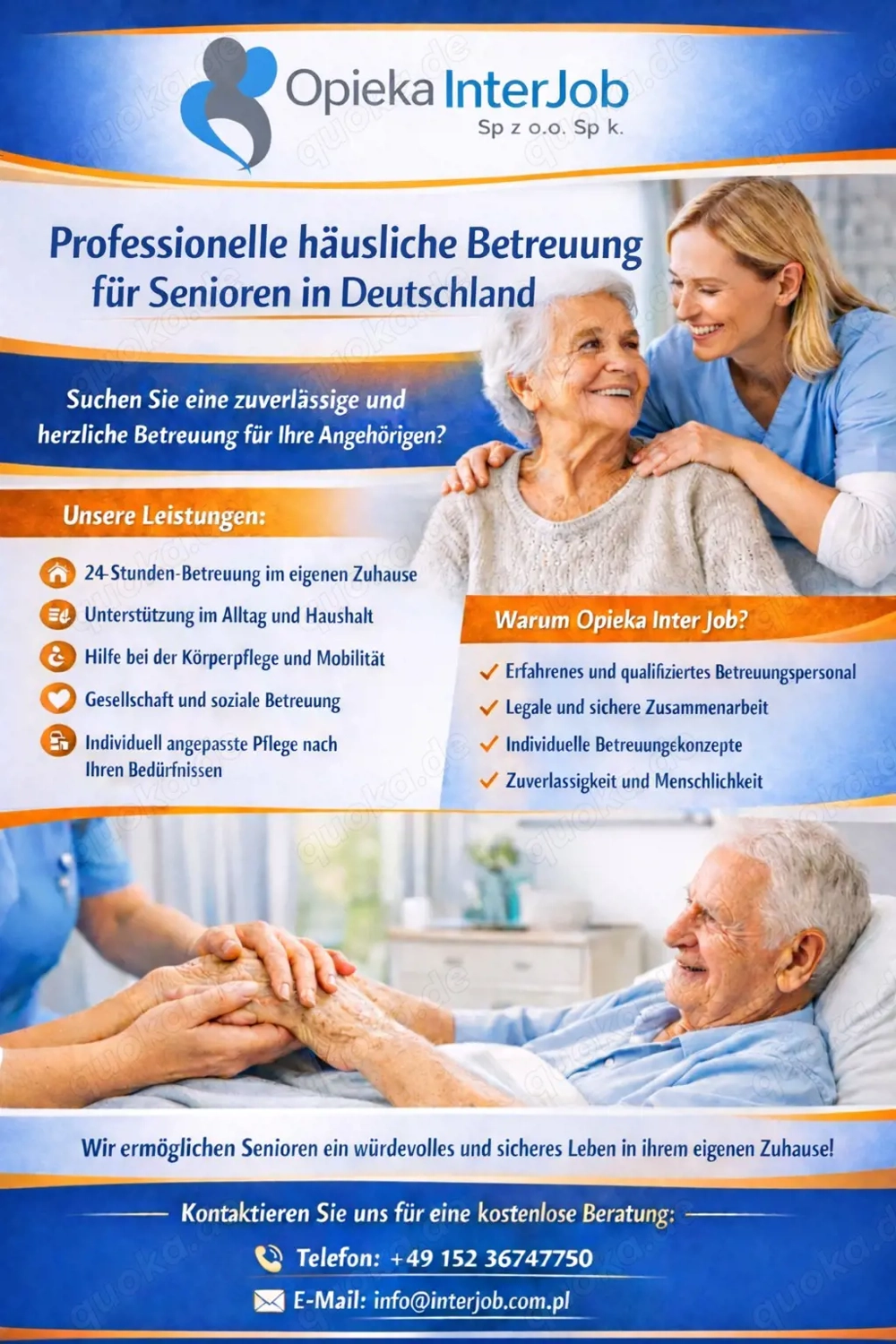 Liebevolle Betreuung für Ihre Eltern zu Hause