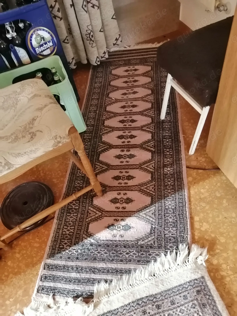 Teppich Brücke rosé gemustert ca 70x160