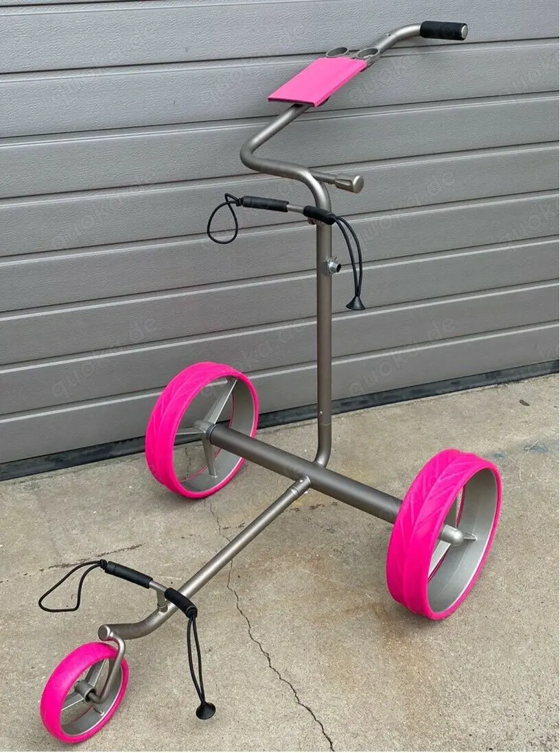 JuCad Titan Drive Travel Elektro Golftrolley Pinklady