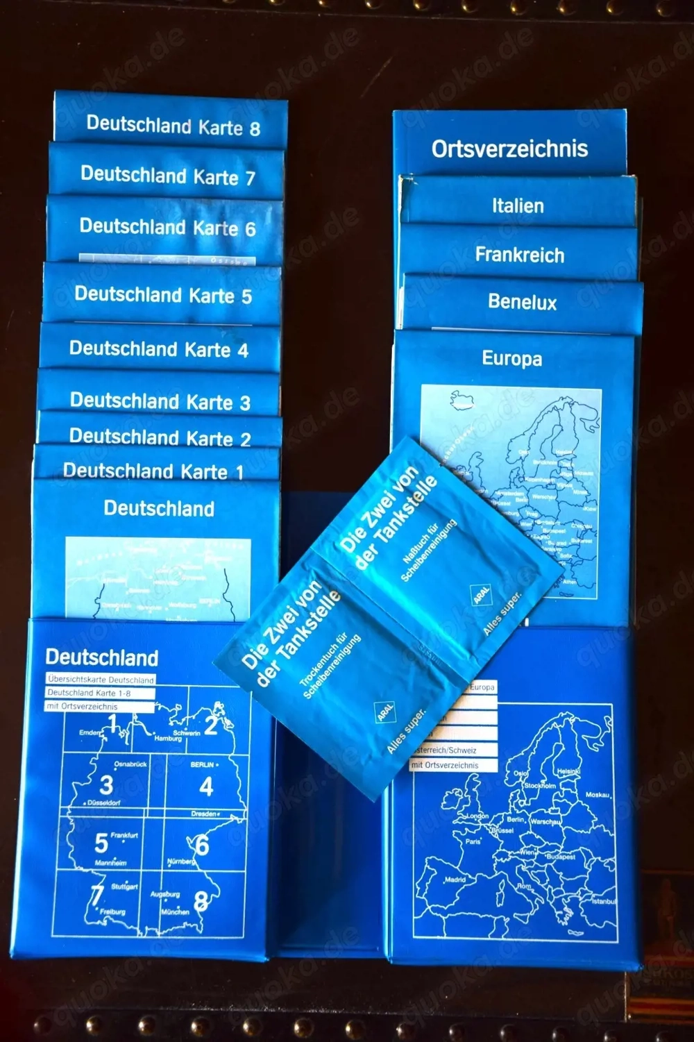 XXL Aral Kartensatz Deutschland, Europa und mit Ort