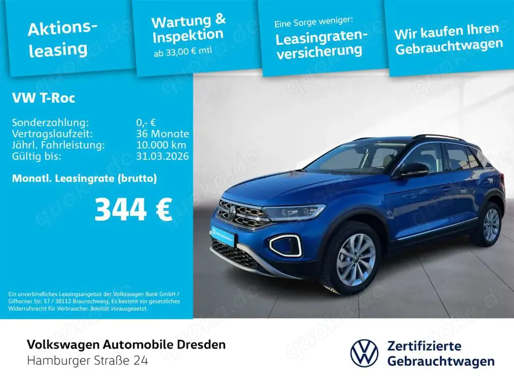 Volkswagen T-Roc Style 1.5 TSI DSG LED-PLUS APP TRAVEL
