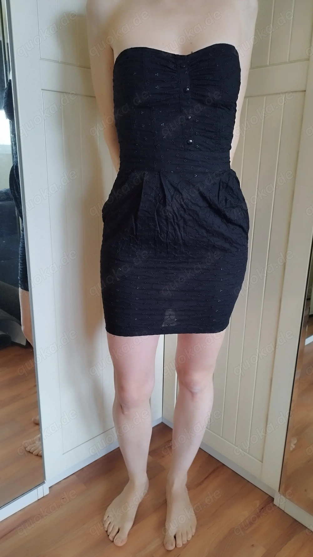 Schickes schwarzes Kleid, Größe 34   S