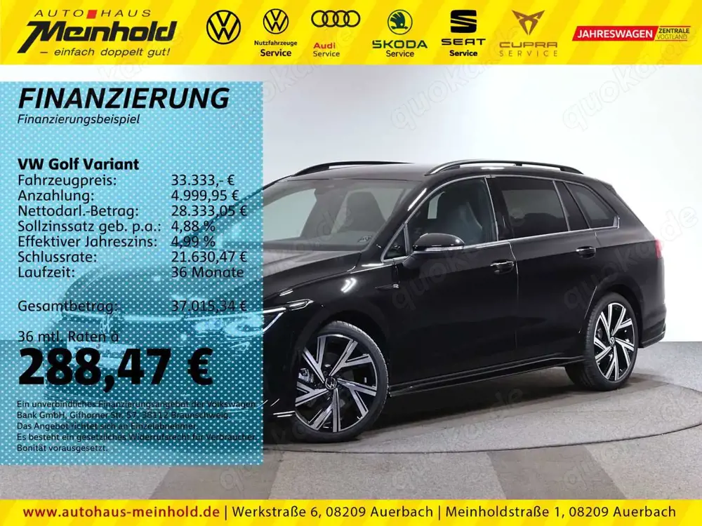 Volkswagen Golf Variant 2.0 TDI DSG R-Line Black Style, 18"