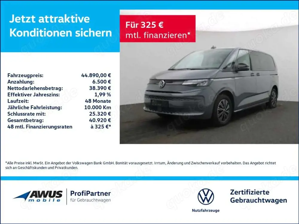 Volkswagen T7 Multivan 2.0TDI DSG KLIMA PDC SHZ AHK LED