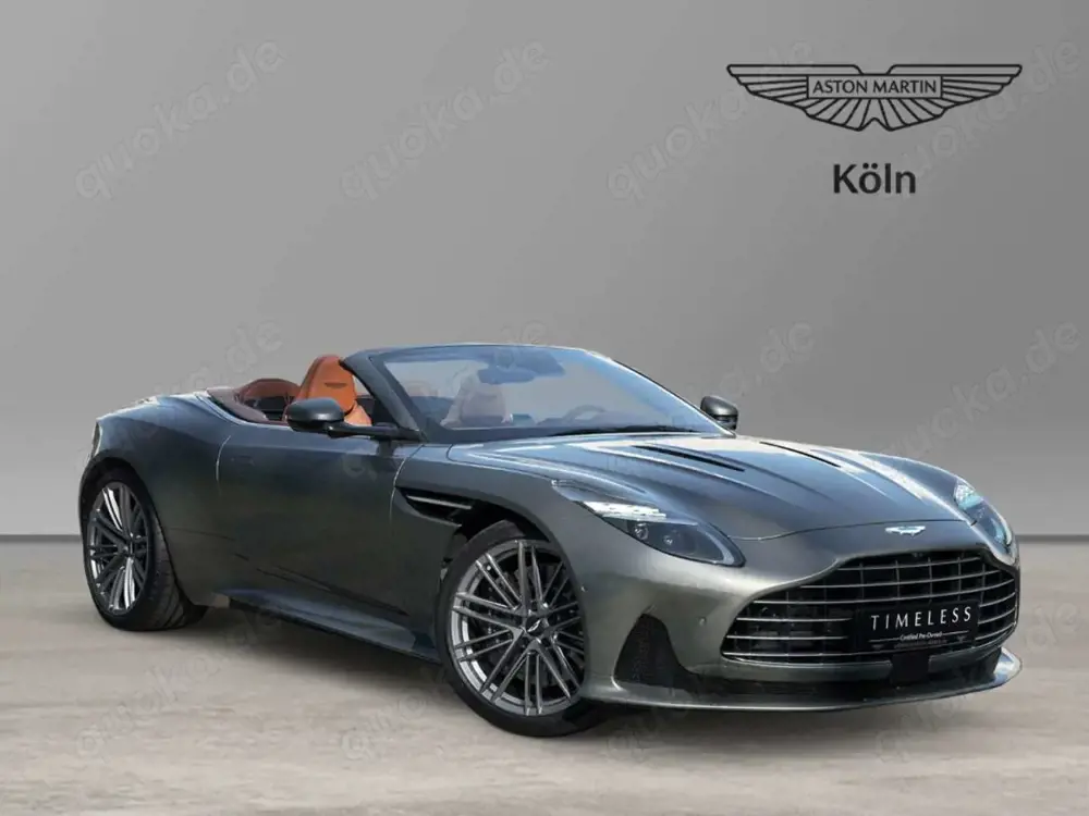 Aston Martin DB12 Volante Titanium Grey / Q- Centenary Saddle Tan
