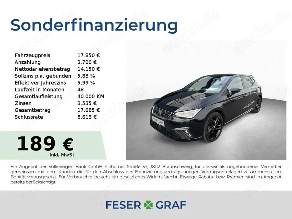 SEAT Ibiza FR Pro Black Edition 1.0TSI|Full Link|Navi