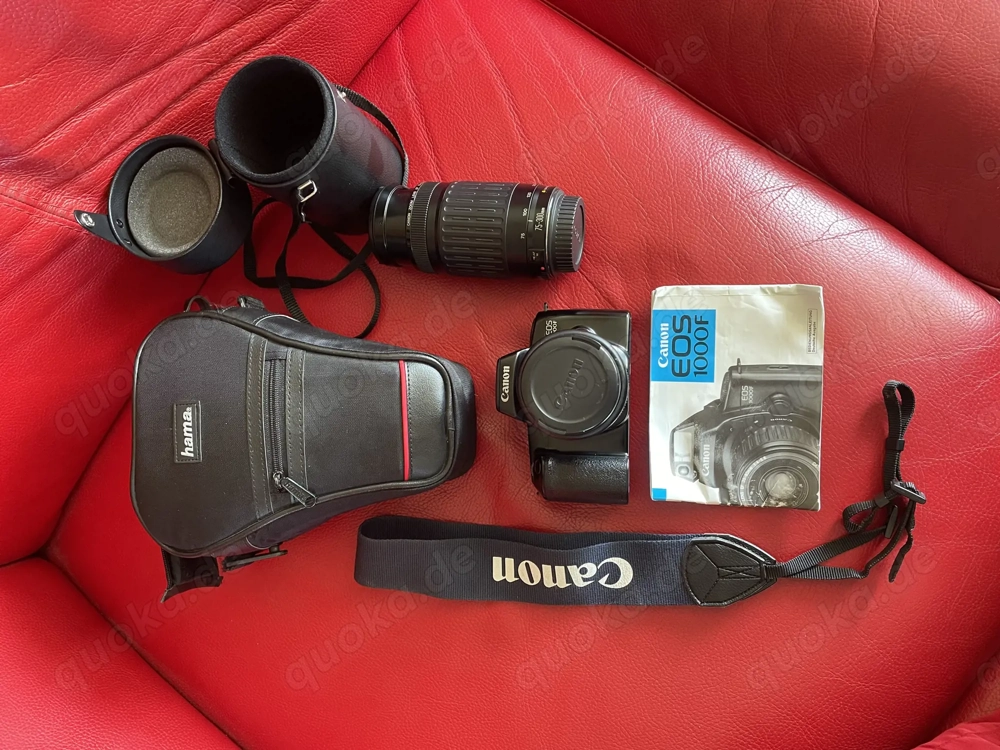 Canon EOS 1000 F mit Beschreibung Tasche Zoom