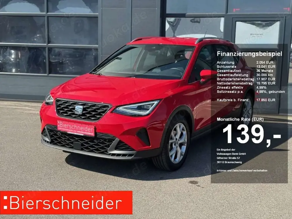 SEAT Arona 1.0 TSI DSG FR VOLL-LED NAVI KAMERA PARKLENK SHZ G