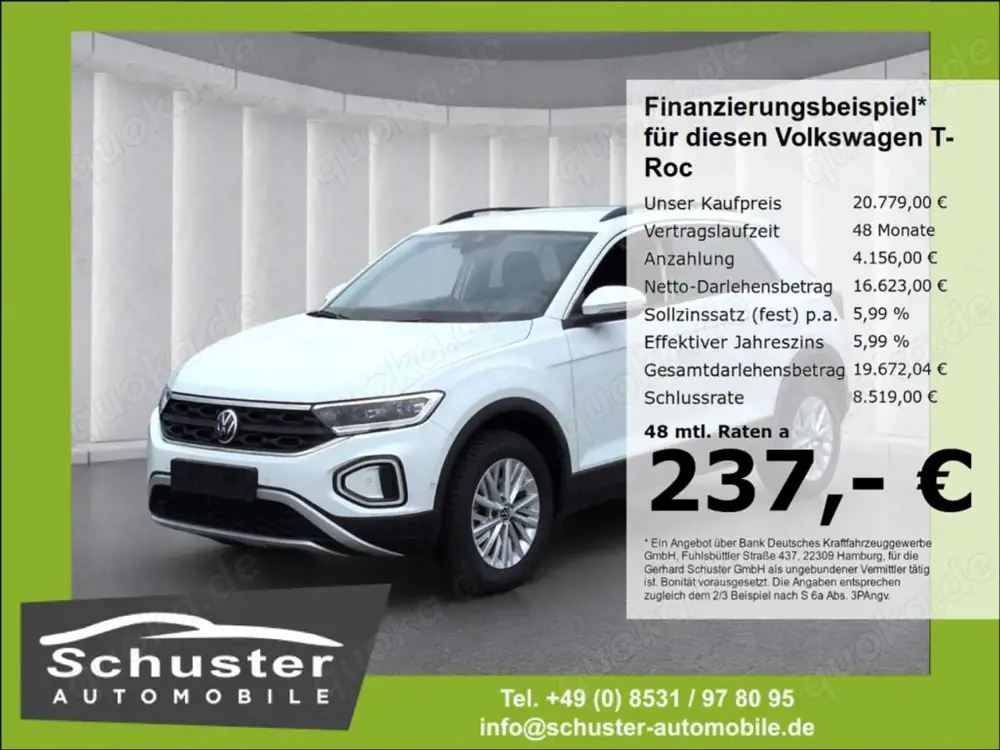 Volkswagen T-Roc Life 1.0TSI*LED+ Navi digCockp SHZ VKZ-Erk