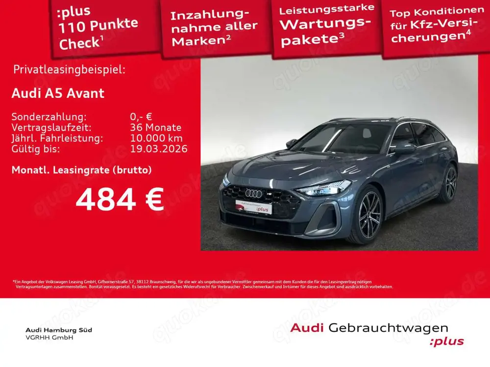 Audi A5 TDI qu. S tronic 2xS LINE/360°/AHK/ACC