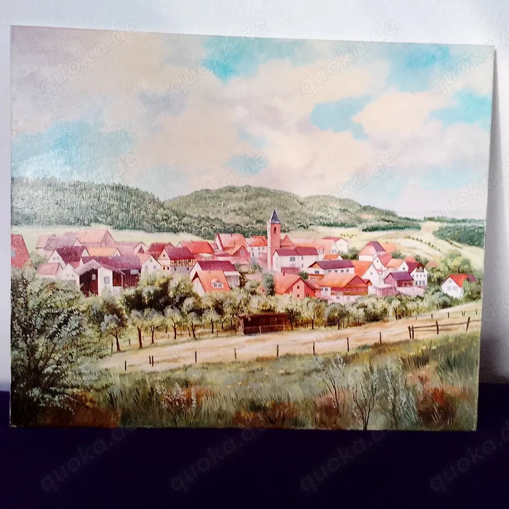 handgemaltes Ölbild auf Hartfaserplatte ohne Rahmen 