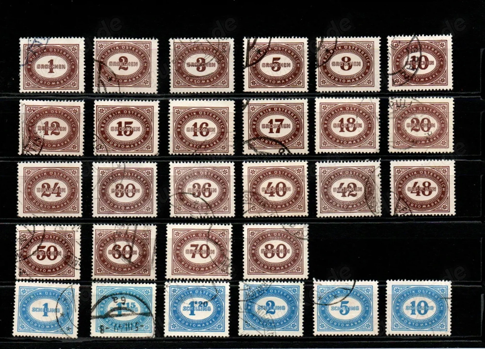 Briefmarken Österreich (Portomarken)