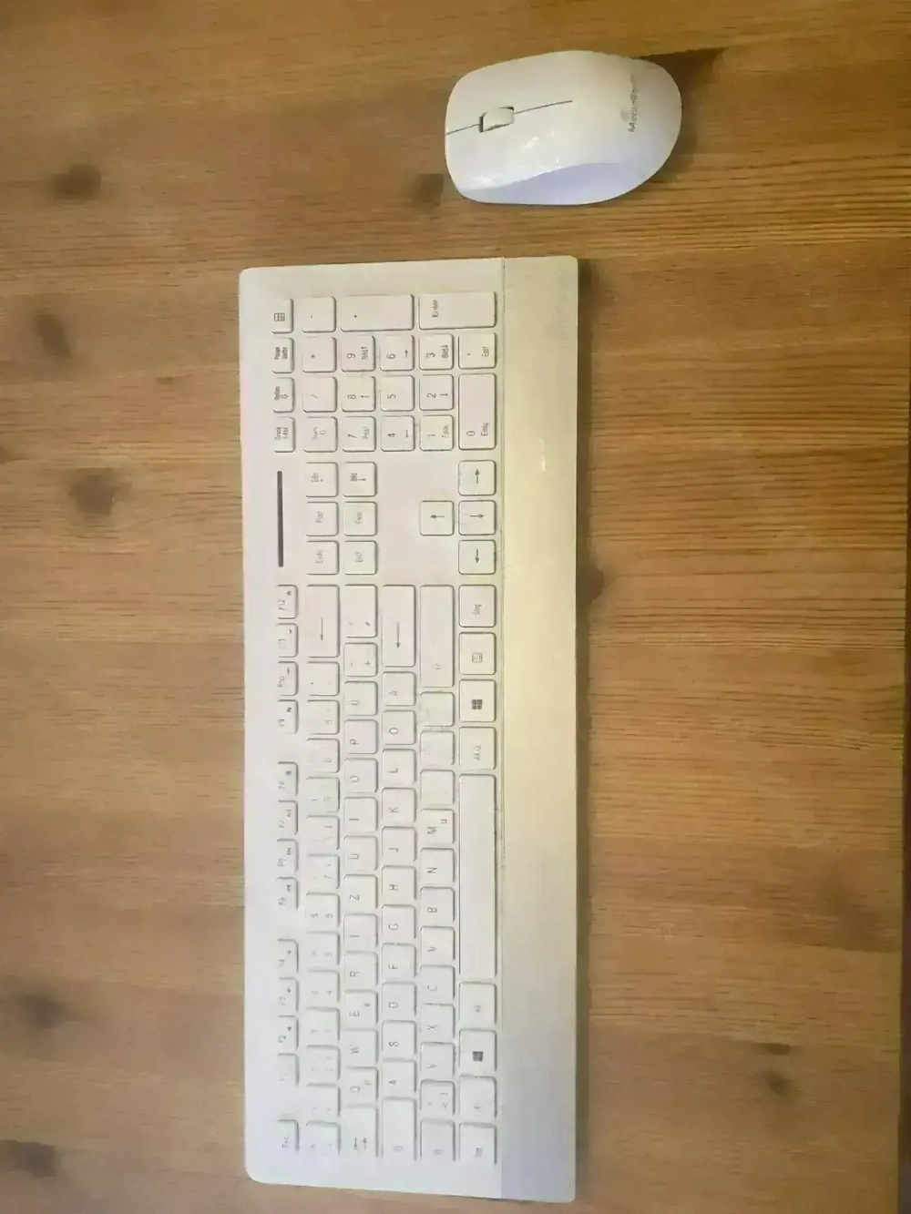 MediaRange MROS106 Tastatur-Maus-Set kabellos weiß
