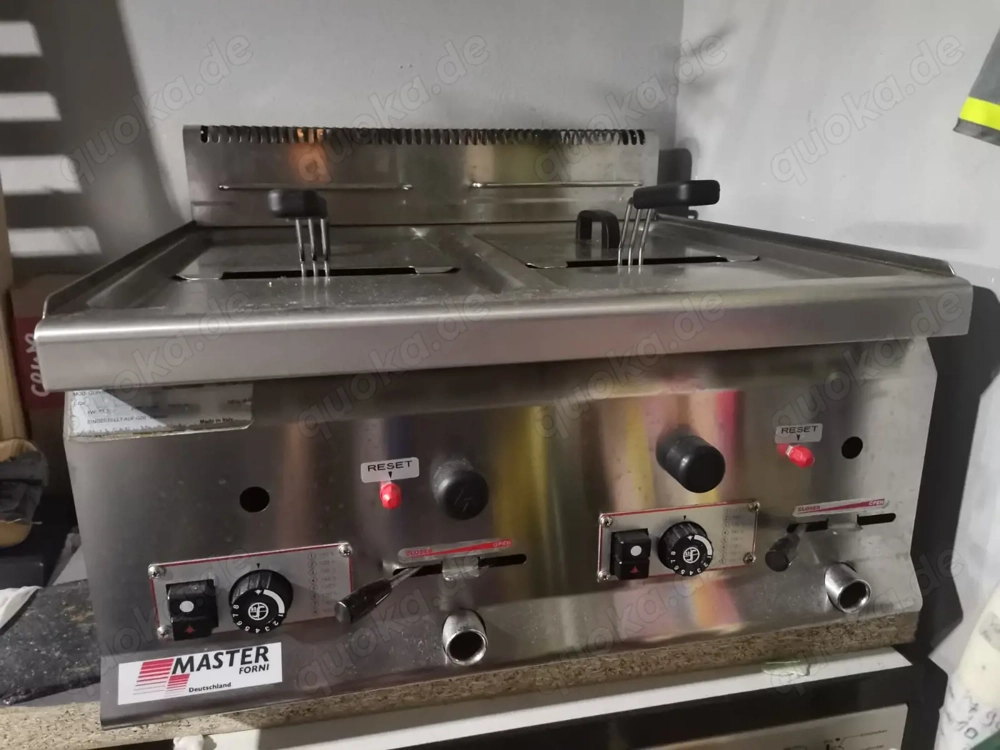 Profi Fritteuse Edelstahl   Gastro Doppel Fritteuse 2 Becken   Gastronomie Küche