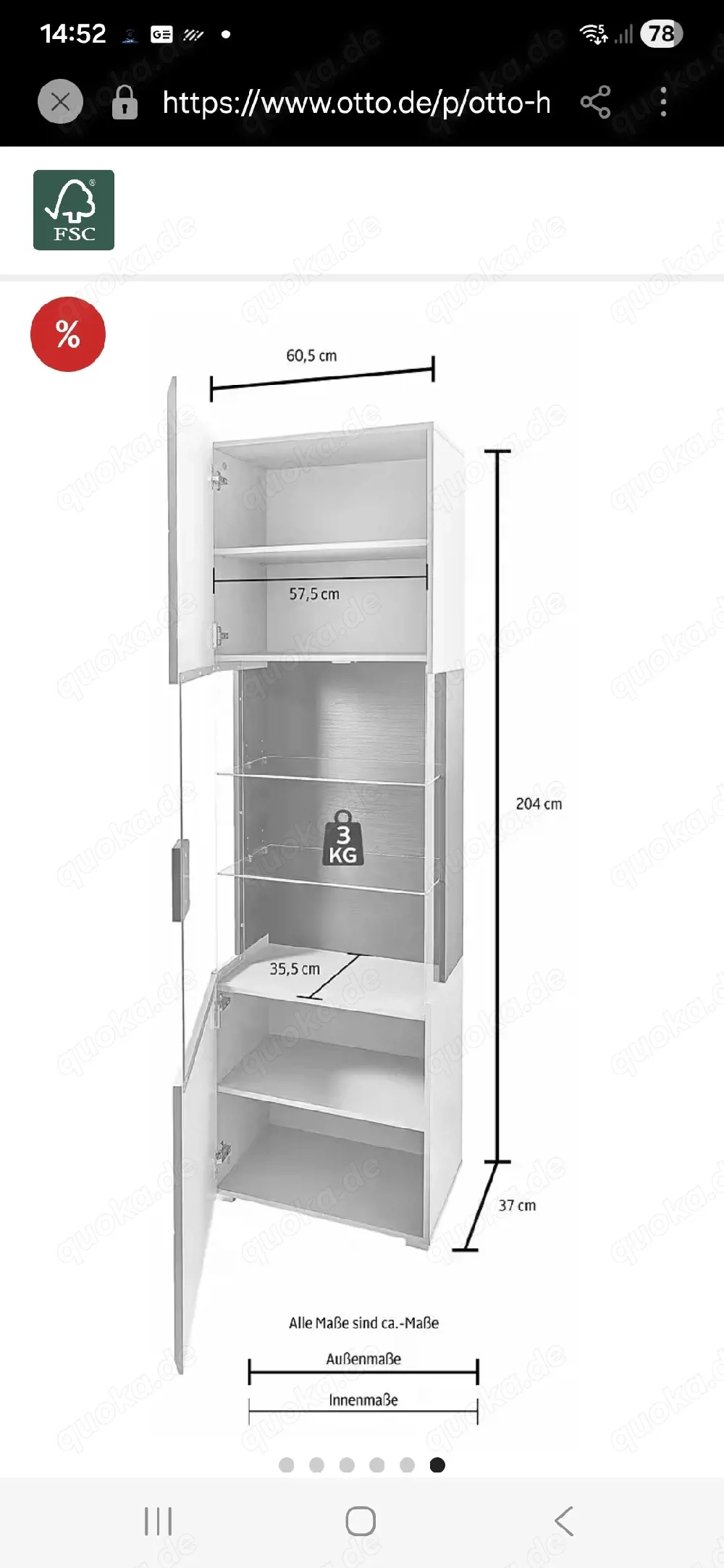 Vitrine grau 