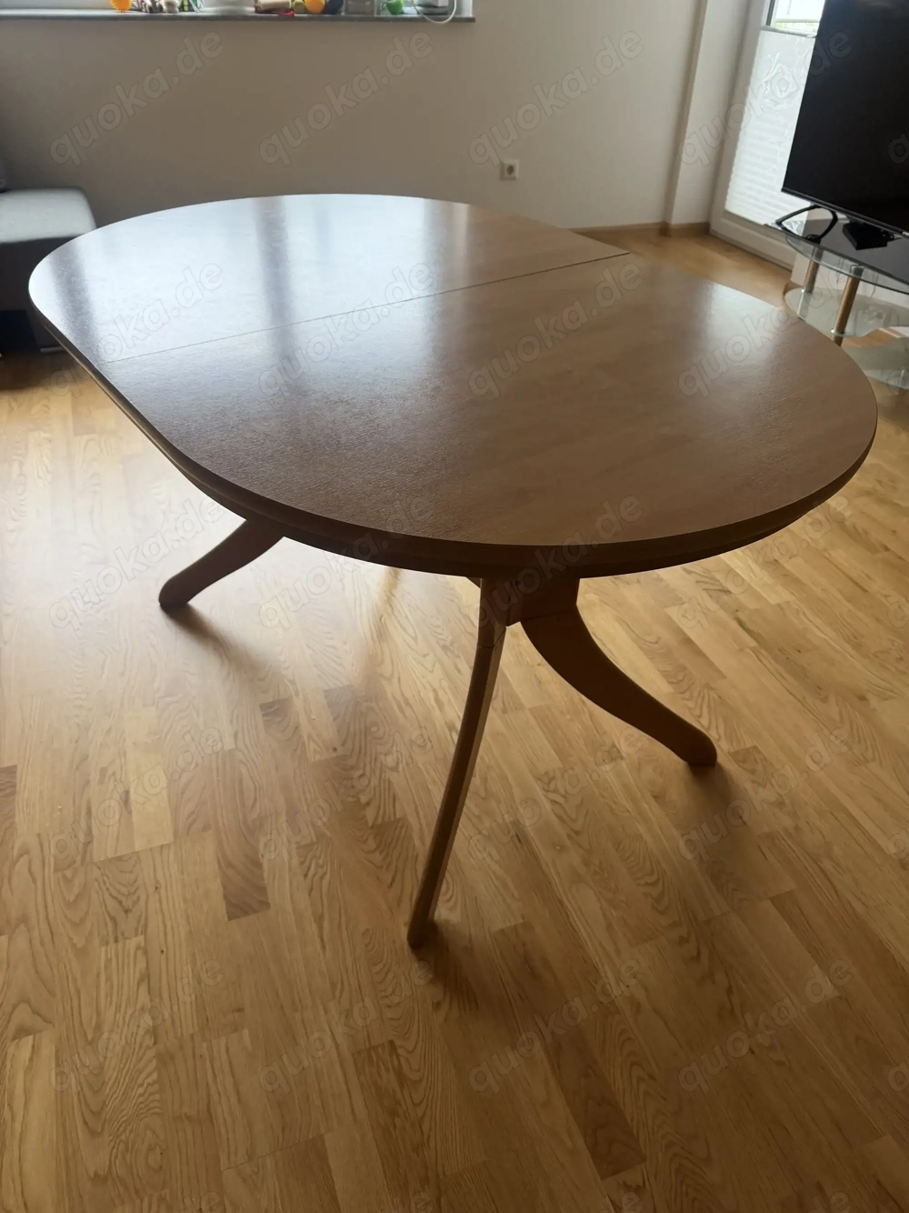 Massiver Esstisch   Holztisch | 130x92 cm | Sehr stabil