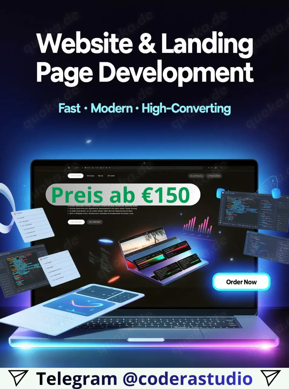 Landing, Homepage, Website & Bots für Ihr Geschäft