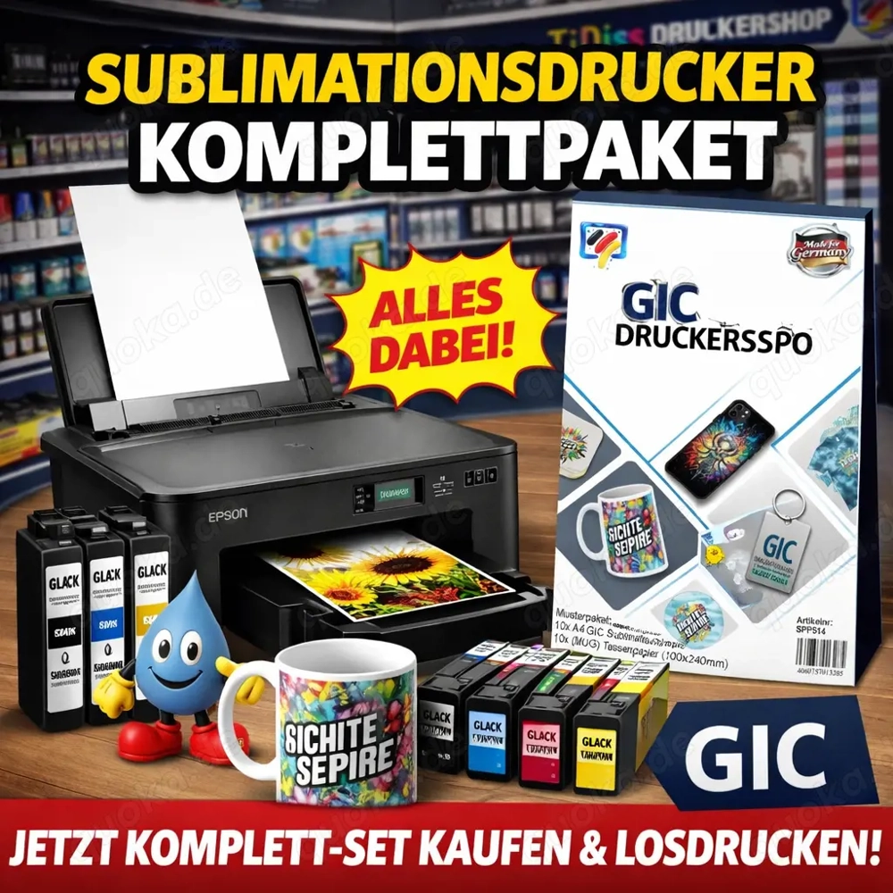 Tassendruck Sublimations Starterpaket- Alles drin um loszulegen - Einfacher Start!