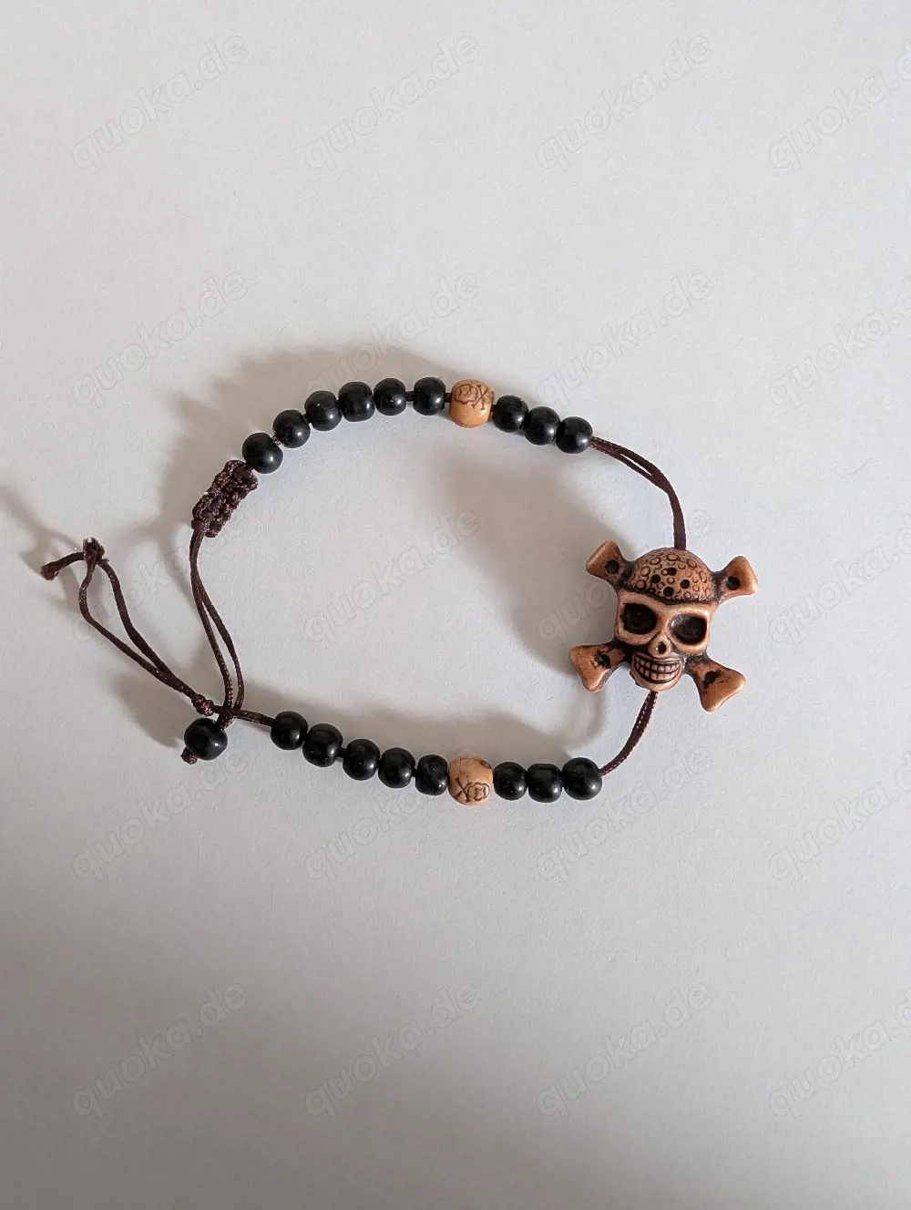 Makramee Armband - Skull & Crossbones - Handmade - Verstellbar