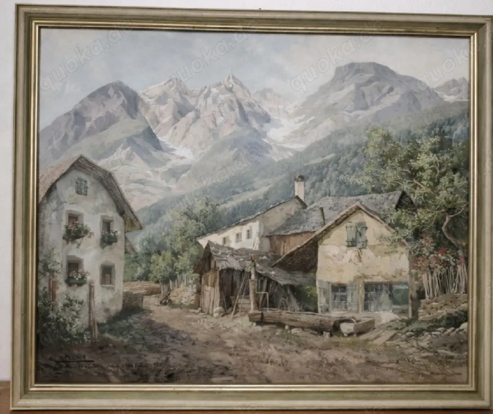 Originalgemälde Tirol - K. Flieher (Handgemalt)