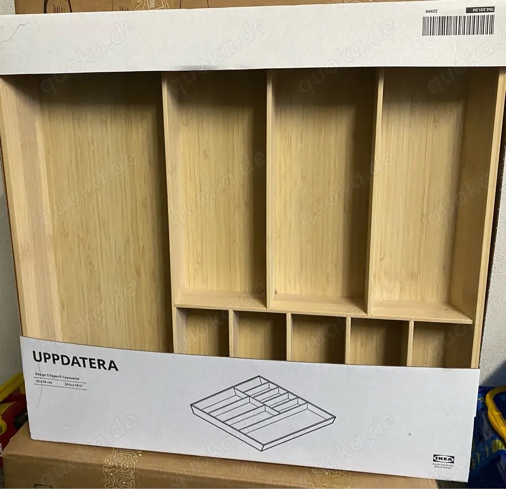 Besteckkasten Ikea - UPPDATERA Bambus hell, 52x50 cm